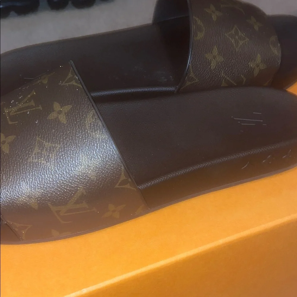 Louis Vuitton Waterfront mule sandals Sz 13 worn once.